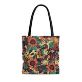 Vintage 70's Musical Notes Floral Tote Bag!