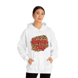 Kansas City Football Leopard Print Unisex Heavy Blend Hooded Sweatshirt! Football Season!