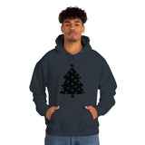 Star Christmas Tree Minimalistic Design Unisex Heavy Blend Hooded Sweatshirt! Winter Vibes!