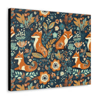 Vintage 70's Inspired Floral Foxy Canvas Gallery Wraps!