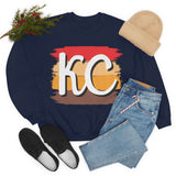 Kansas City Football Paint Stripe Vintage KC Unisex Heavy Blend Crewneck Sweatshirt! Football Season!