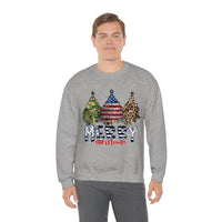 Rustic Military Merry Christmas Holiday Unisex Heavy Blend Crewneck Sweatshirt! Winter Vibes!