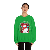 It's The Most Wonderful Time of The Year Snowman Leopard Print Unisex Heavy Blend Crewneck Sweatshirt! Winter Vibes!