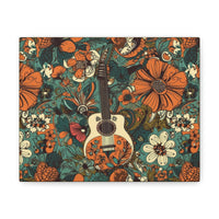 Floral Vintage 70's Inspired Guitar Canvas Gallery Wraps!