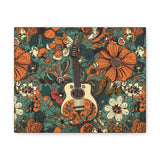 Floral Vintage 70's Inspired Guitar Canvas Gallery Wraps!