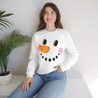 Snowman Grinning Side View Unisex Heavy Blend Crewneck Sweatshirt! Winter Vibes!