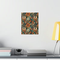 Vintage 70's Inspired Guitars Florals  Premium Matte Vertical Posters!