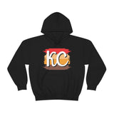 Kansas City Football Paint Stripe KC Unisex Heavy Blend Hooded Sweatshirt! Football Season!