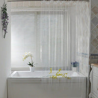 Premium Transparent Waterproof Shower Curtain with Hooks