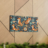 Vintage 70's Inspired Floral Foxy Canvas Gallery Wraps!