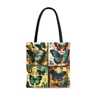 Vintage 70's Inspired Butterfly Quilt Pattern Tote Bag!