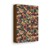 Vintage 70's Inspired Musical Notes Floral Canvas Gallery Wraps!