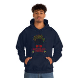 Just Really Love Christmas Bun Girl Unisex Heavy Blend Hooded Sweatshirt! Winter Vibes!