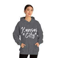 Kansas City Football White Logo Unisex Heavy Blend Hooded Sweatshirt! Football Season!