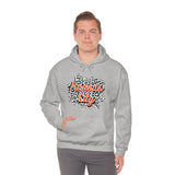 Kansas City Football Grey and Pink Leopard Print Unisex Heavy Blend Hooded Sweatshirt! Football Season!