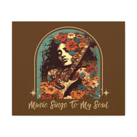 Vintage 70's Inspired Music Sings To My Soul Canvas Gallery Wraps!