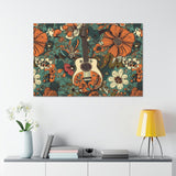 Floral Vintage 70's Inspired Guitar Canvas Gallery Wraps!