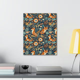 Vintage 70's Inspired Floral Foxy Canvas Gallery Wraps!