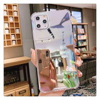 Luxury Mirror TPU Shockproof Phone Case for Various iPhone Models