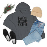 PaPa Needs Coffee Unisex Heavy Blend Hooded Sweatshirt! Sarcastic Vibes! Grandparent vibes!