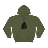 Star Christmas Tree Minimalistic Design Unisex Heavy Blend Hooded Sweatshirt! Winter Vibes!