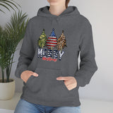 Rustic Military Merry Christmas Holiday Unisex Heavy Blend Hooded Sweatshirt! Winter Vibes!