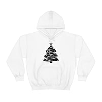 Christmas Tree Wrap Minimalistic Design Unisex Heavy Blend Hooded Sweatshirt! Winter Vibes!