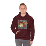 Rustic Cowboy Christmas Holiday Unisex Heavy Blend Hooded Sweatshirt! Winter Vibes!