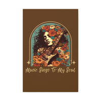 Vintage 70's Inspired Music Sings To My Soul Canvas Gallery Wraps!