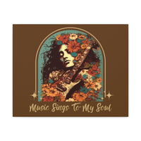 Vintage 70's Inspired Music Sings To My Soul Canvas Gallery Wraps!