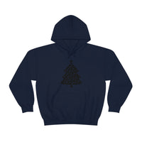 Christmas Tree Polka Dot Minimalistic Unisex Heavy Blend Hooded Sweatshirt! Winter Vibes!