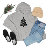 Christmas Tree Polka Dot Minimalistic Unisex Heavy Blend Hooded Sweatshirt! Winter Vibes!