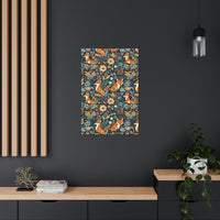 Vintage 70's Inspired Floral Foxy Canvas Gallery Wraps!