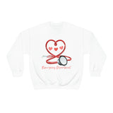 Valentines Day Emergency Department Stethoscope Heart Unisex Heavy Blend Crewneck Sweatshirt! Spring Vibes!