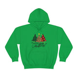 Merry Christmas Leopard Print Unisex Heavy Blend Hooded Sweatshirt! Winter Vibes!