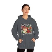 Rustic Cowboy Christmas Holiday Unisex Heavy Blend Hooded Sweatshirt! Winter Vibes!