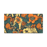 Vintage 70's Inspired Elephant Florals Canvas Gallery Wraps!