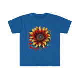 Independence Day Sunflower American Flag Unisex Graphic Tees!