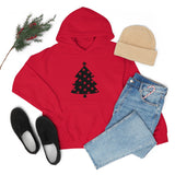 Star Christmas Tree Minimalistic Design Unisex Heavy Blend Hooded Sweatshirt! Winter Vibes!