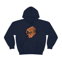 Kansas City Football Chief Outlined Unisex Heavy Blend Hooded Sweatshirt! Football Season!