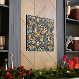 Vintage 70's Inspired Floral Foxy Canvas Gallery Wraps!