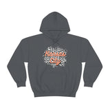 Kansas City Football Grey and Pink Leopard Print Unisex Heavy Blend Hooded Sweatshirt! Football Season!