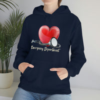 Valentines Day Stethoscope Heart Hug Emergency Department Unisex Heavy Blend Hooded Sweatshirt! Spring Vibes!