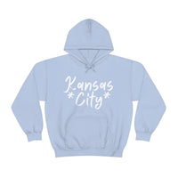 Kansas City Football White Logo Unisex Heavy Blend Hooded Sweatshirt! Football Season!