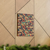 Vintage 70's Inspired Musical Notes Floral Canvas Gallery Wraps!