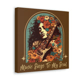 Vintage 70's Inspired Music Sings To My Soul Canvas Gallery Wraps!