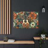 Floral Vintage 70's Inspired Guitar Canvas Gallery Wraps!