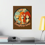 Vintage 70's Sunshine Time Premium Matte Vertical Posters!