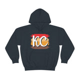 Kansas City Football Paint Stripe KC Unisex Heavy Blend Hooded Sweatshirt! Football Season!