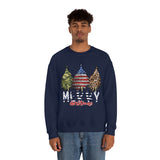 Rustic Military Merry Christmas Holiday Unisex Heavy Blend Crewneck Sweatshirt! Winter Vibes!